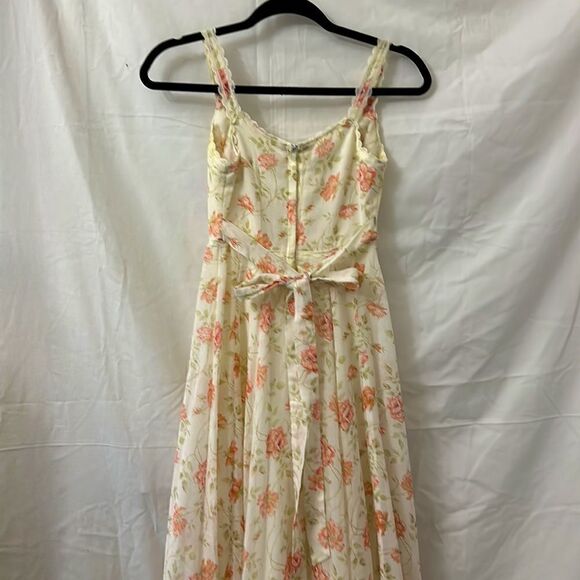 Vintage Gunne Sax Rose bush lace up dress size 5 - Picture 7 of 16
